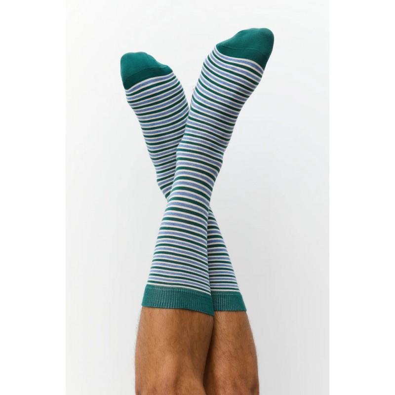 Leela Cotton Unisex Socken Tannennadel/Jeans-Melange/Natur Tannennadel/jeans/Natur