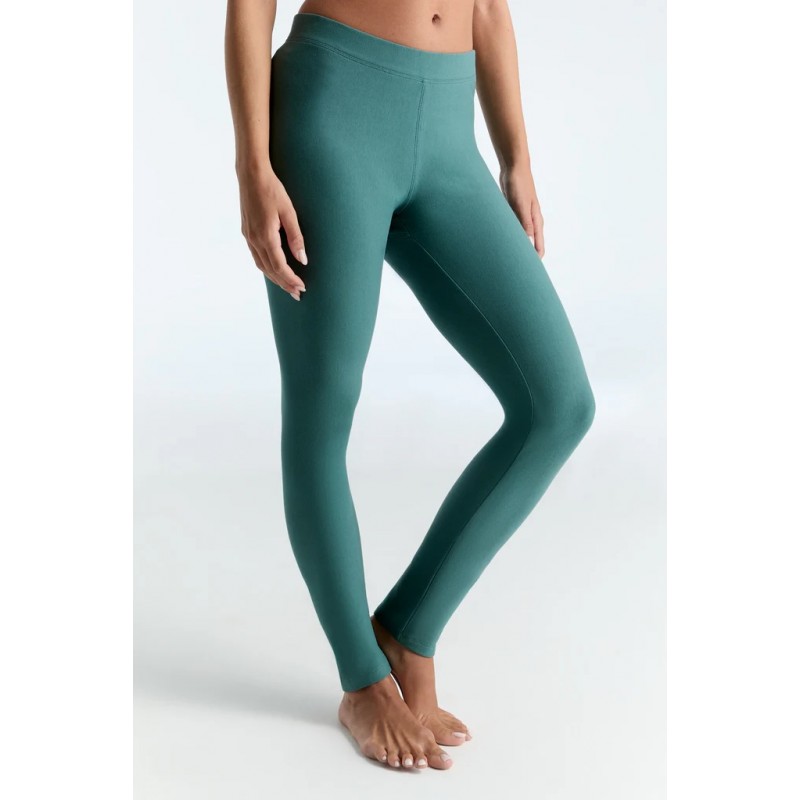 Leela Cotton Damen Warm Leggings Grünblau Grünblau