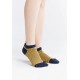 Leela Cotton sneakersokken unisex indigo/senfgelb