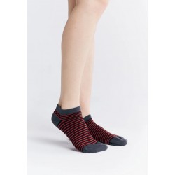 Leela Cotton sneakersokken unisex kirchrot/schwarz