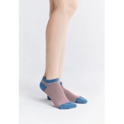Leela Cotton sneakersokken unisex bordeaux/natur