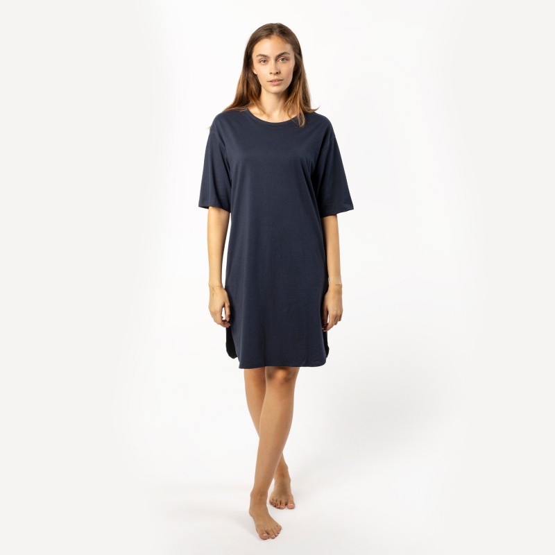 Living Crafts Berit Navy Nachthemd GOTS Navy 30