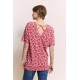 Tranquillo Tunic Ellsaa red wildflowers O C GOTS Red Wildflowers