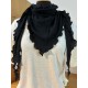 Jalfe Luna Scarf eyelet Black 100 % Merino wool Black 512