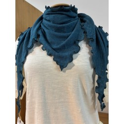 Jalfe Luna Scarf eyelet Turquoise Melange 100 % Merino wool Turquoise Melange 545