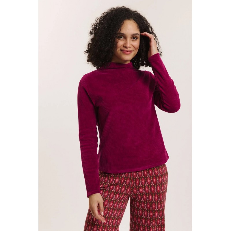 Tranquillo Selinaa Sweat Raspberry GOTS Raspberry