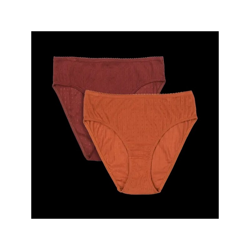 Living Crafts Rylie Maroon/Gaze GOTS Slip 2er Pack Maroon/Gaze 1222