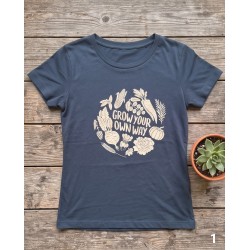 Greenbomb Veggie Patch Navy(Loves/GOTS/T-Shirt) Navy