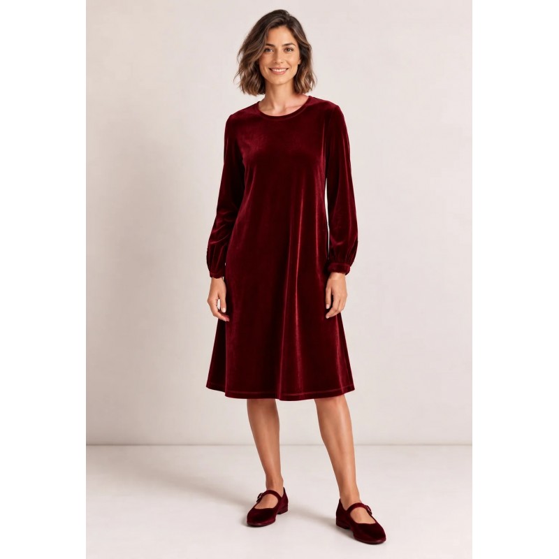 Lana Kleid Isolde Bordeaux GOTS Bordeaux 500