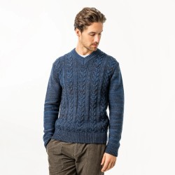Living Crafts Yorin Deep Sea Pullover mit V-Ausschnitt Deep Sea 689