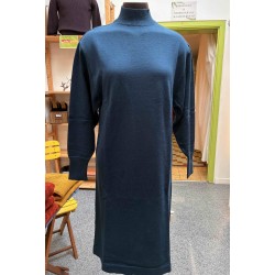 Madness Kleid Dark Blue Rollkragen 60% O Wool 40% O Cotton Dark Blue