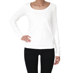 Leela Cotton Damen-Langarmshirt  off-white
