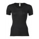 Engel Shirt Short Sleeved, fine rib Black
