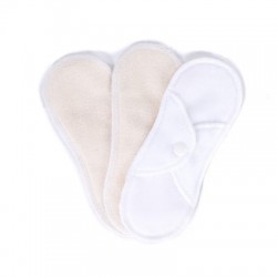 Bamboolik Cloth Menstrual Pad Velcro 3-pack wit