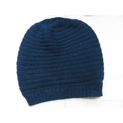 De Colores Mütze 100% Alpaka petrolblau melange
