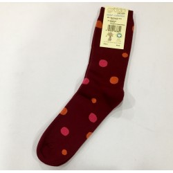 Grödo Damensocke Vollfrottee burgund-orange-erdbeer