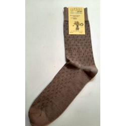 Grödo Dames/Herensok jacquard Taupe/Schokolade