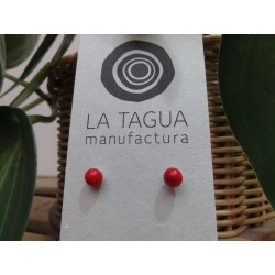 La Tagua Bopo Earrings rood