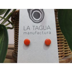 La Tagua Topo earrings oranje