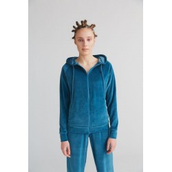 Leela Cotton Nickykapuzenjacke Donaublau