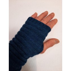 De Colores Pulswärmer 100% Baby-Alpaca petrolblau