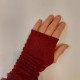 De Colores Pulswärmer 100% Baby-Alpaca dunkelrot mel.