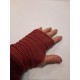 De Colores Pulswärmer 100% Baby-Alpaca rotbraun mel.