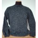 Fisherman Crew Neck With Ribbed Detail Navy Slate