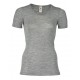 Engel Shirt Short Sleeved, fine rib light grey mélange