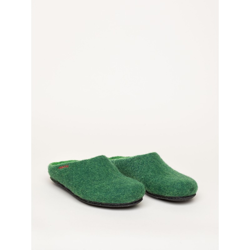 spoor Buitenland Haven Magicfelt Vilten Pantoffel Dark Green - Andersgetint