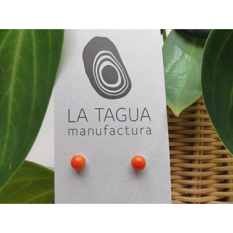 La Tagua Bopo Earrings oranje