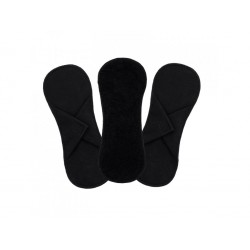 Bamboolik Cloth Menstrual Pad Velcro 3-pack black