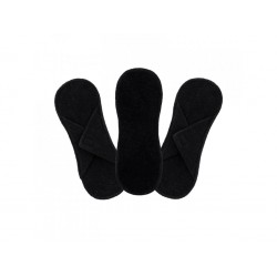 Bamboolik Washable Panty Liner Velcro 3-pack black