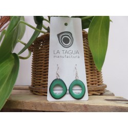 La Tagua Doniret donkergroen Tagua, zilver 925