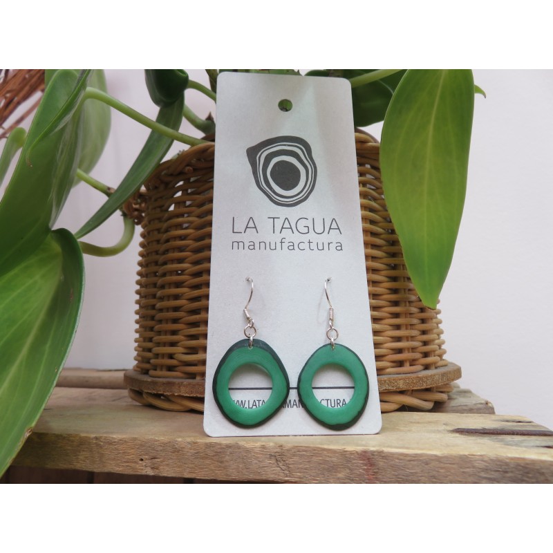 La Tagua Doniret donkergroen Tagua, zilver 925