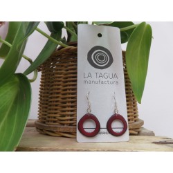 La Tagua Doniret donkerrood Tagua, zilver 925
