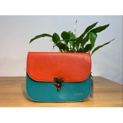 Soruka Midi Leather Bag turquoise-rood