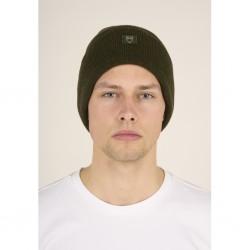 Knowledge Double layer rib wool beanie Forrest Night