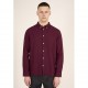Knowledge Double layer checkered custom fit shirt Rhubarb