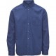 Knowledge Melangé flannel custom fit shirt Estate Blue