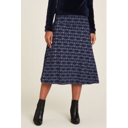 Tranquillo Cozy Midi Skirt quatrefoil