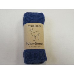 De Colores Pulswärmer 100% Baby-Alpaca Köningsblau