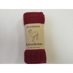 De Colores Pulswärmer 100% Baby-Alpaca dunkelrot mel.