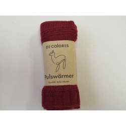 De Colores Pulswärmer 100% Baby-Alpaca dunkelrot mel.