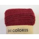 De Colores Pulswärmer 100% Baby-Alpaca dunkelrot mel.