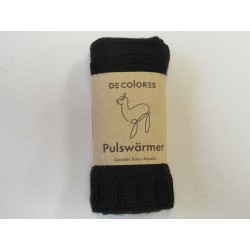 De Colores Pulswärmer 100% Baby-Alpaca schwarz