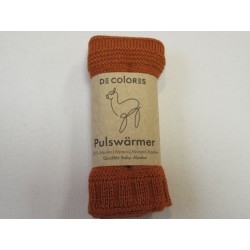 De Colores Pulswärmer 100% Baby-Alpaka papaya