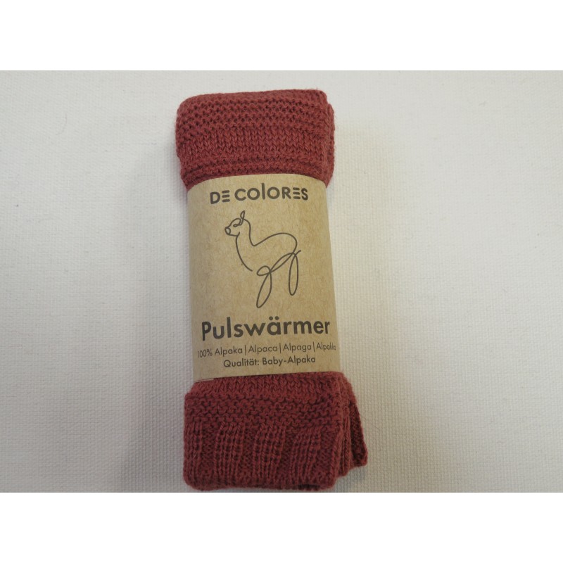 De Colores Pulswärmer 100% Baby-Alpaca altrosa