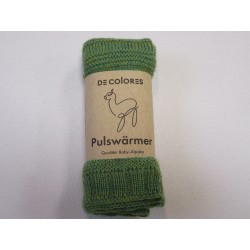 De Colores Pulswärmer 100% Baby-Alpaca limette melange