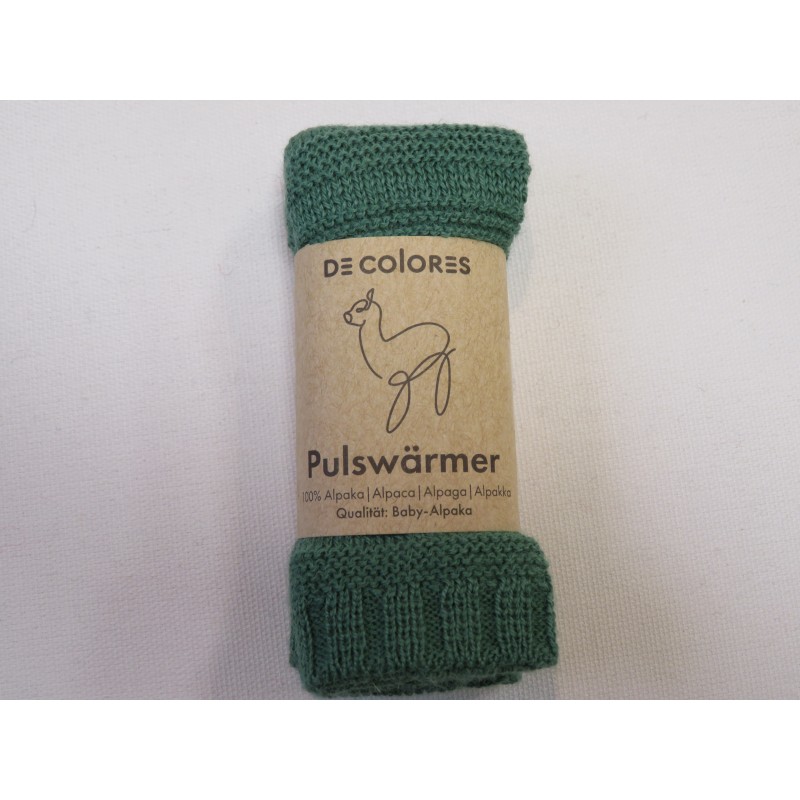 De Colores Pulswärmer 100% Baby-Alpaca Apfelgrün